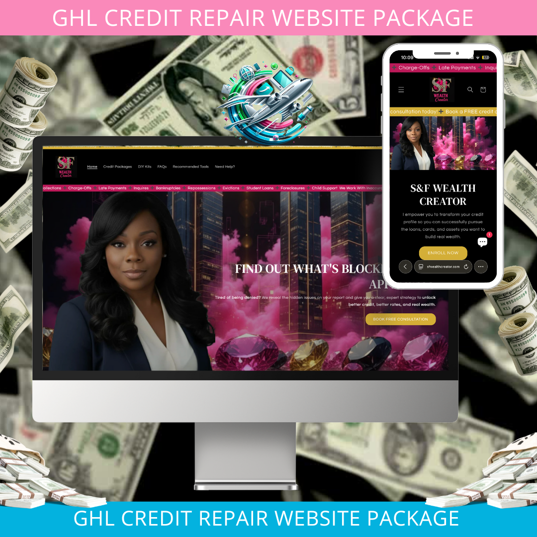 Go Level (GHL) Credit Repair Website Package
