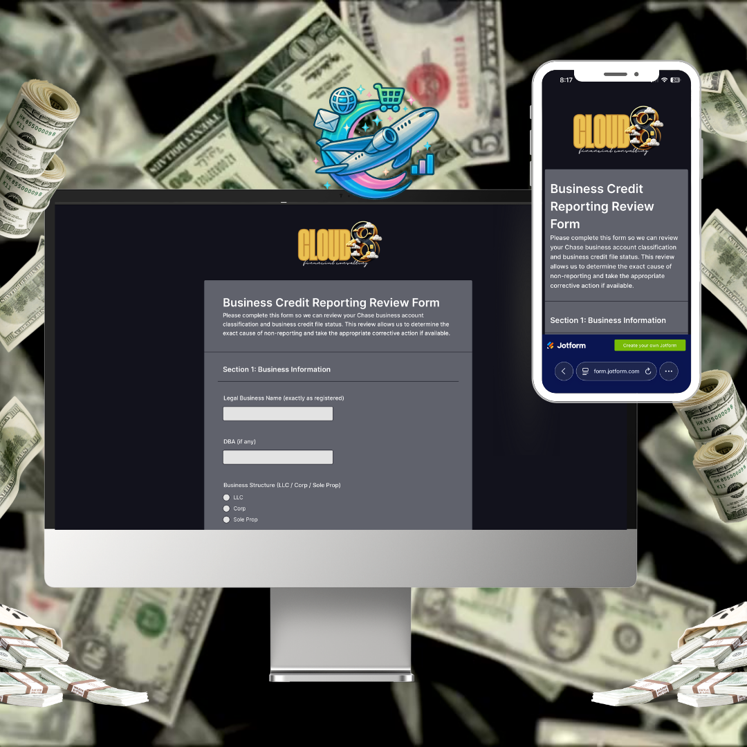 Jotform New Form Build for Credit Businesses