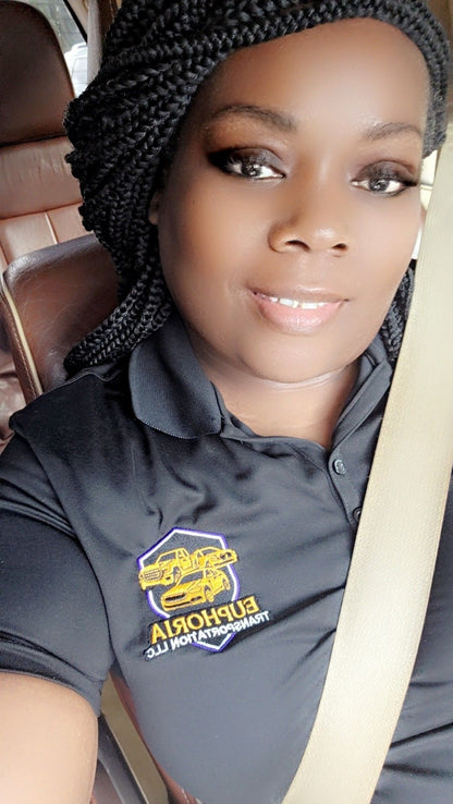 Embroidered V-Neck Polo Shirt