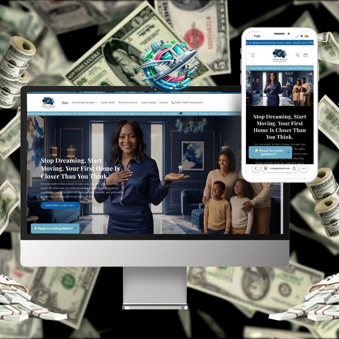 CREDIT COACHING/CONSULTING WEBSITE PACKAGE — TIER 2 (Full Payments + Automations + Digital Products) (Copy)