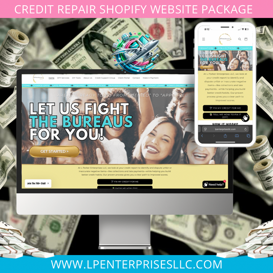 Credit Repair Shopify Website Package